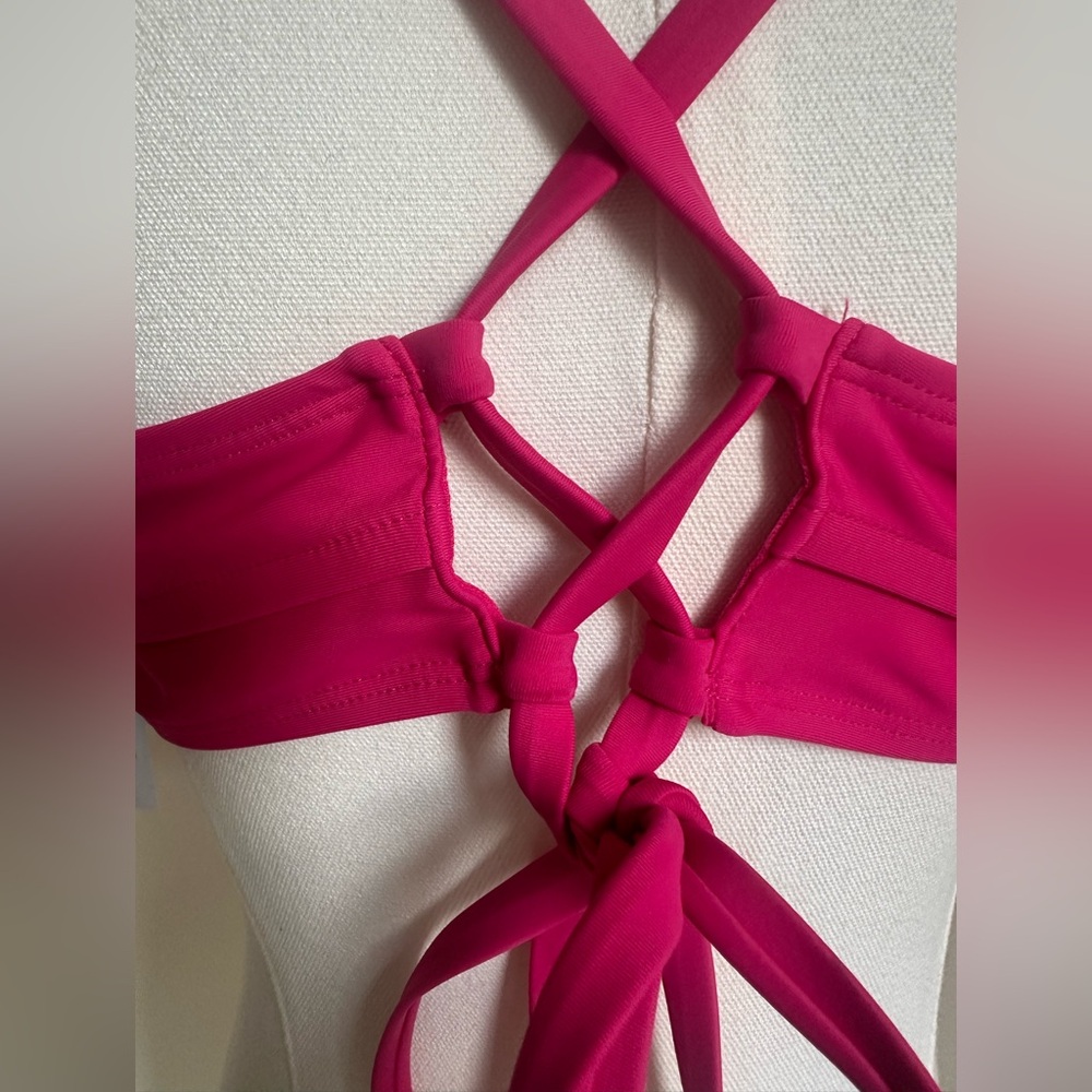 Pink Bikini Swim Top- Large- NWT - Picture 5 of 10